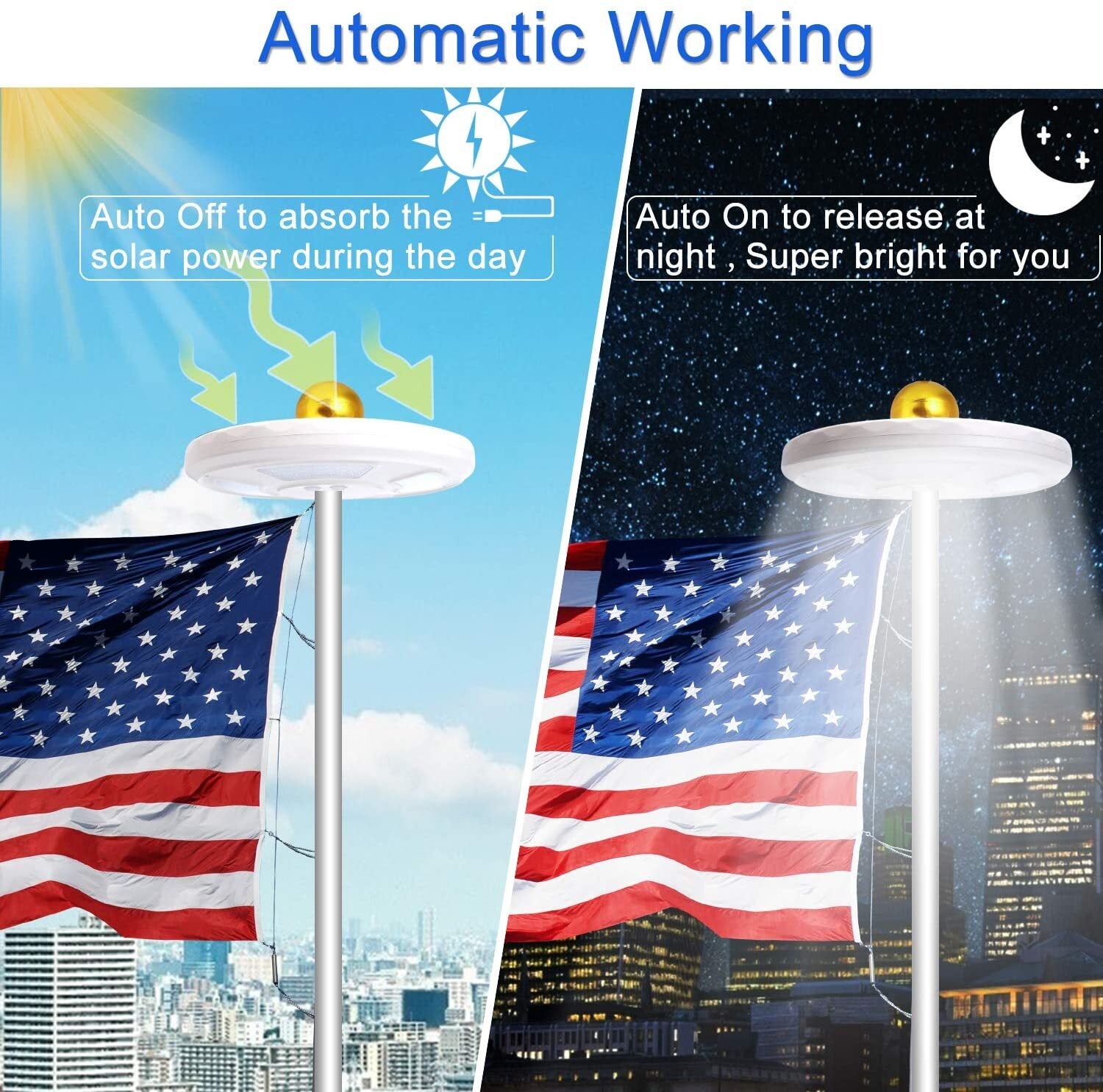 Super bright flagpole light on sale